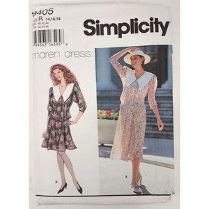 Simplicity Pattern # 9405 "Maren Dress" ©1995 Size R: 14,16,18  UNCUT